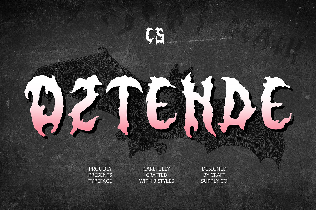 CS Oztende – Black Metal Font, a Blackletter Font by Craft Supply Co. (Photo 1 of 8)