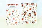 Watercolor Ladybugs with flowers set, an Animal Illustration by AlineArtStore (Thumbnail 4 of 8)
