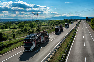 Fleet of car carrier trailers