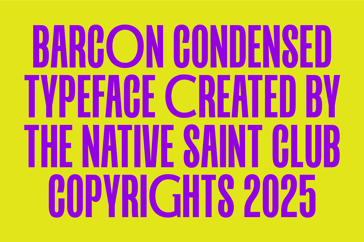 TNSC Barcon - Condensed Sans, a Sans Serif Font by The Native Saint Club (Photo 9 of 16)