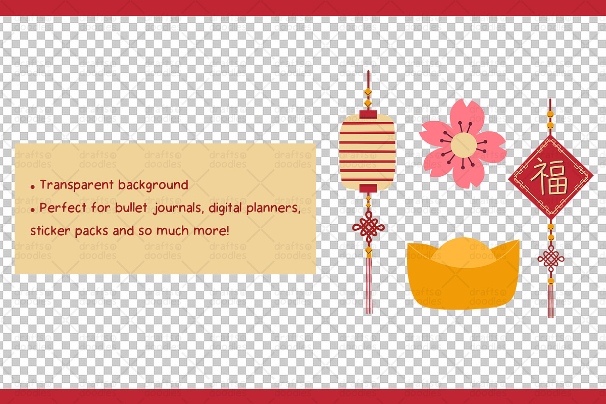 Chinese New Year Graphic Set, a Pattern Graphic by Drafts n Doodles (Photo 3 of 6)