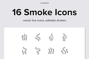 Smoke Line Icons, an Outline Icon by Nadiinko (Thumbnail 1 of 2)