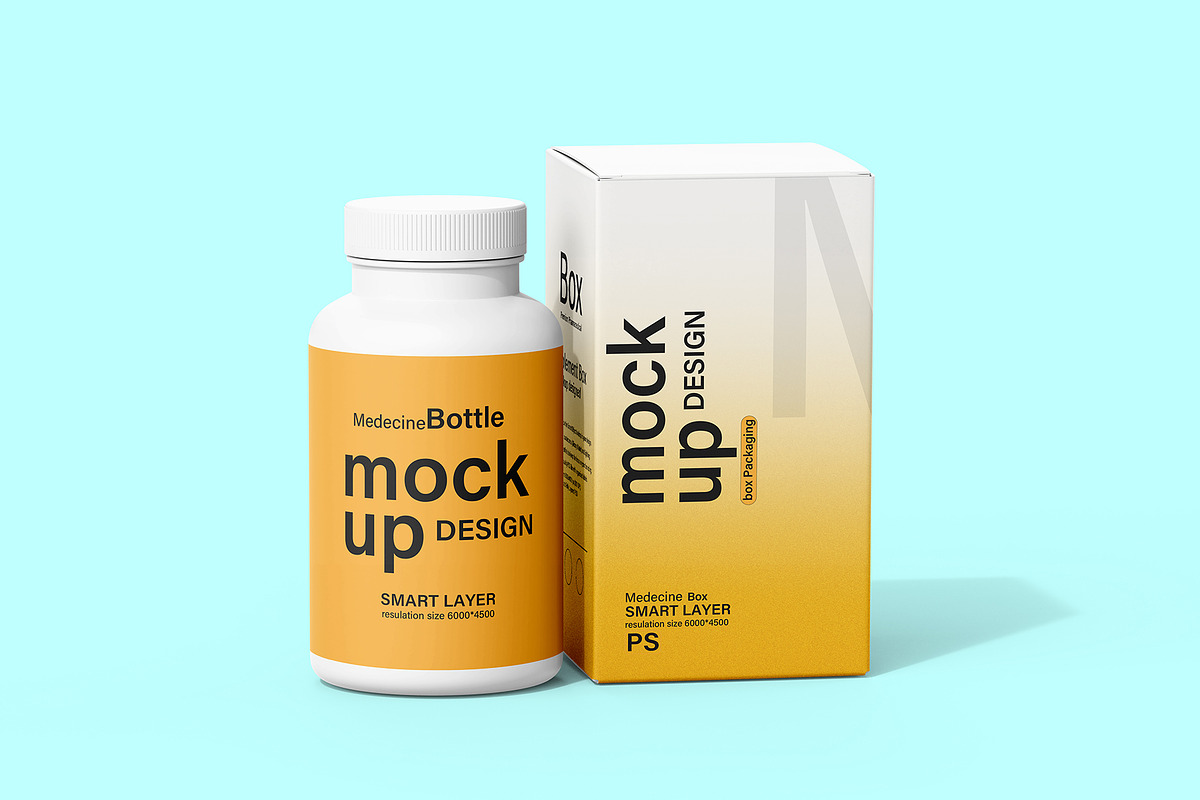 Supplement Bottle Mockup Bundle, a Packaging Mockup by pixelmock (Photo 25 of 35)