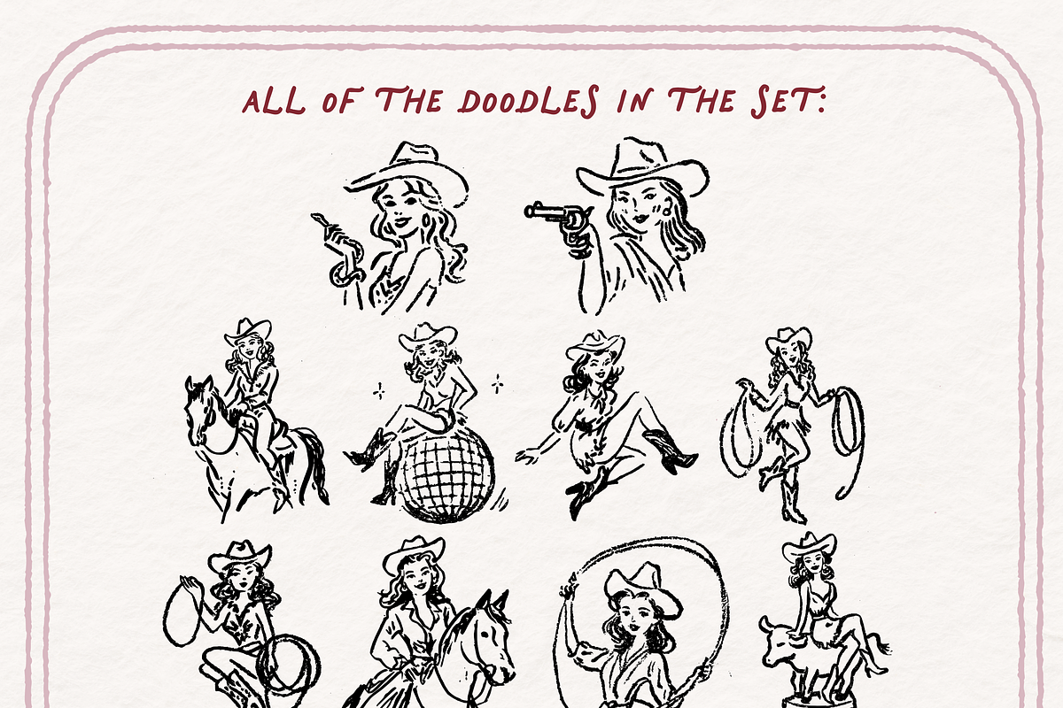 Rodeo Girls Clipart, Cowgirl Set, a Person Illustration by The October Creative (Photo 5 of 7)