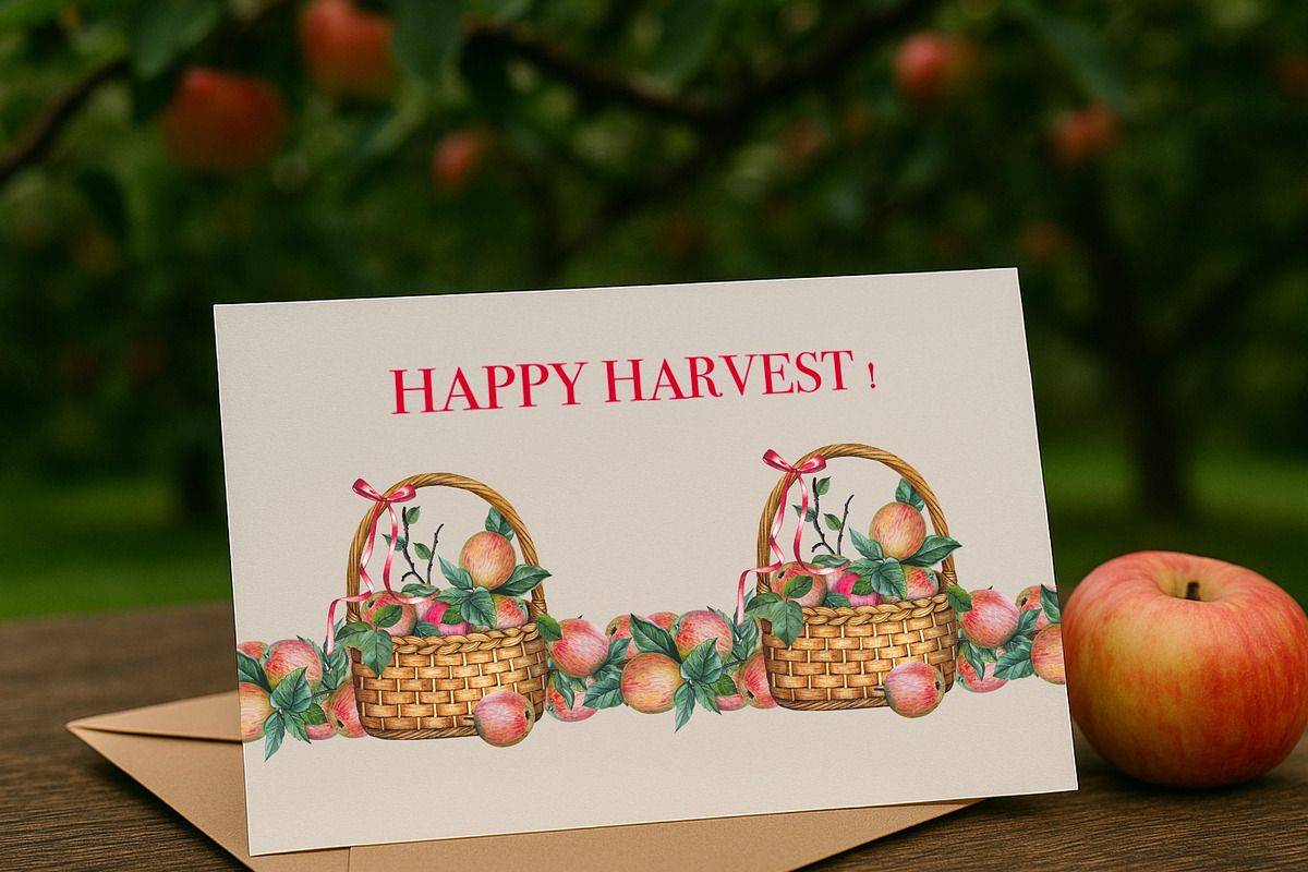 Watercolor Apple Garden Clipart, an Illustration by DiashaArt (Photo 9 of 11)