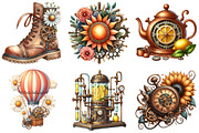 Steampunk Summer Clipart, an Illustration by Pixels.Craft (Thumbnail 3 of 7)