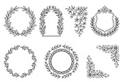 Bundles Set Floral Wedding Icons, an Outline Icon by adenpinkstore (Thumbnail 19 of 44)