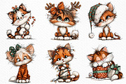 Christmas  Cats Clipart, an Illustration by Craft Nest (Thumbnail 4 of 6)