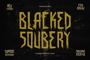 Blacked Soubery Horror Font Spooky
