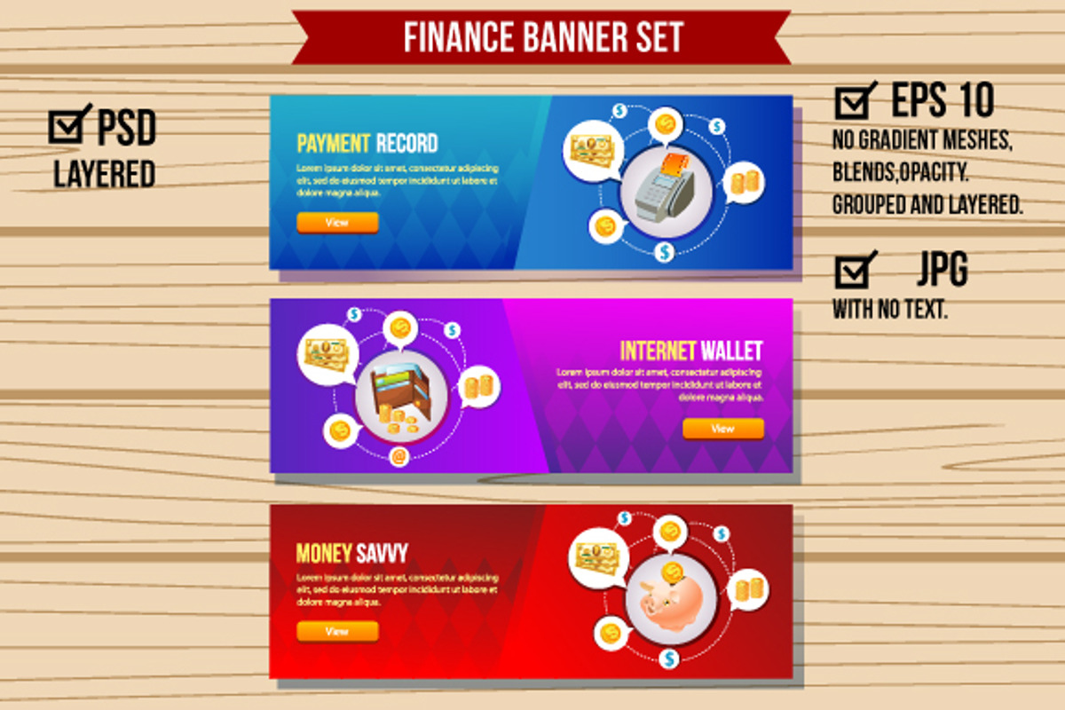3 Web Finance Banner, a Templates & Theme by Propylparaben