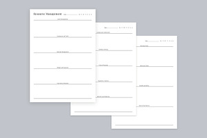 Generic Planning Pages Set V-20