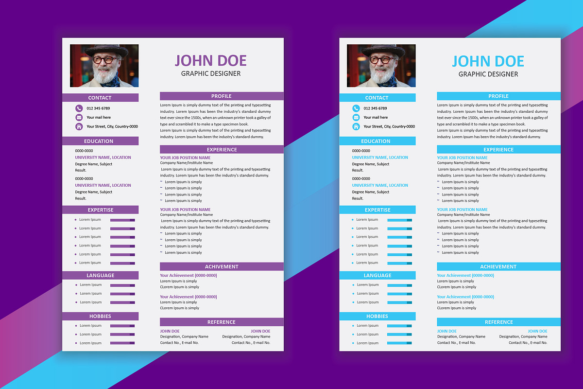 Modern & Minimal Resume Template, a Print Template by Annudesign (Photo 7 of 8)