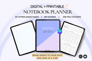 Digital Notebook Planner Printable