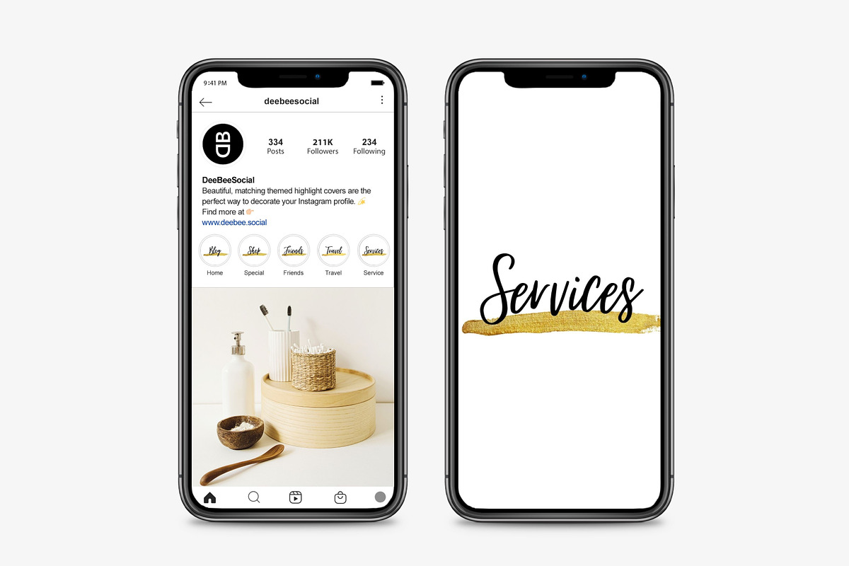 Gold Instagram Highlights Canva, a Graphic by DeeBeeDesign (Photo 4 of 7)