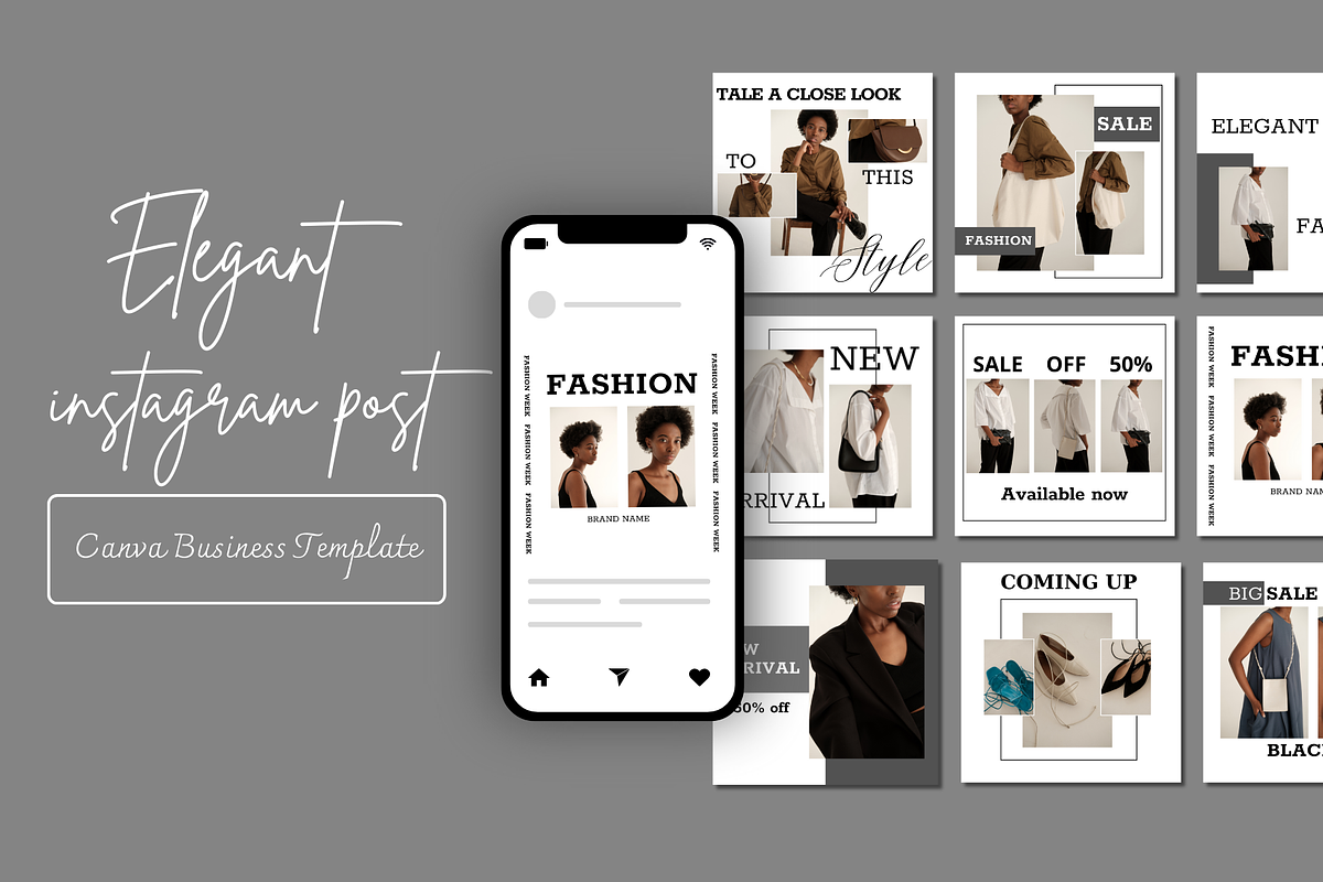 Elegant Canva IG Templates, a Social Media Template by Sparklingdesign4 (Photo 1 of 4)