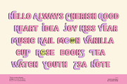 Bliss Bloom Bubbly Cute Typeface, a Sans Serif Font by Casloop Studio (Thumbnail 8 of 9)