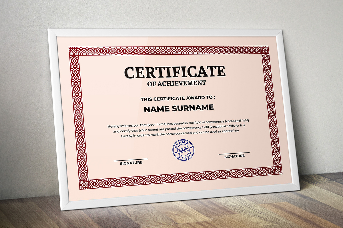 Certificate Template, a Templates & Theme by suhadidesign (Photo 5 of 5)