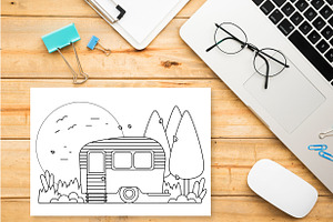 100 Vector Camping Coloring Pages