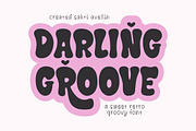 Darling Groove - Retro Groovy Font, a Handwritten Font by SaktiAvellin (Thumbnail 1 of 8)