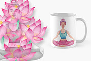 Watercolor Yoga Set, a Healthcare Illustration by Tabiti (Thumbnail 24 of 30)