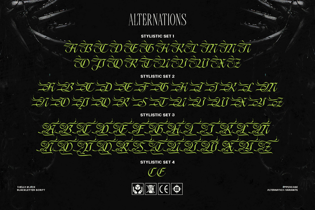 Thelly Black Typeface, a Blackletter Font by alit design (Photo 6 of 17)