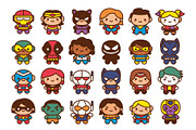 Vector Kawaii Comic Book Characters, an Illustration by Andres M Rodriguez (Thumbnail 2 of 2)