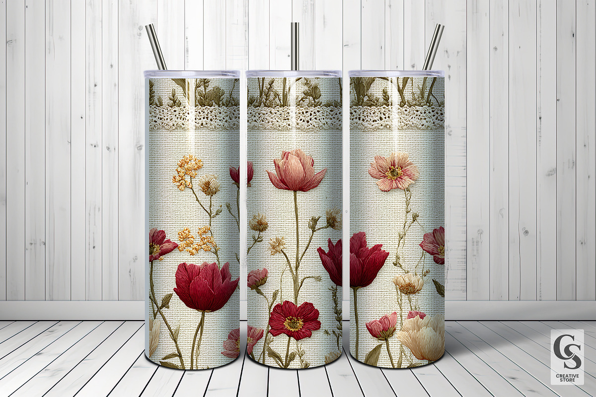 Vintage Shabby Floral Lace Pattern, a Pattern Graphic by Creative Store (Photo 5 of 5)