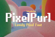 PixelPurl - 8Bit Pixel Font, a Sans Serif Font by HipFonts (Thumbnail 1 of 8)