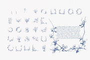 Blue toile floral monogram frames, a Decorative Illustration by Patishop Art (Thumbnail 9 of 9)