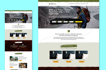 Travel Saas Landing page