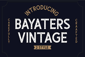 Bayaters | Vintage Font