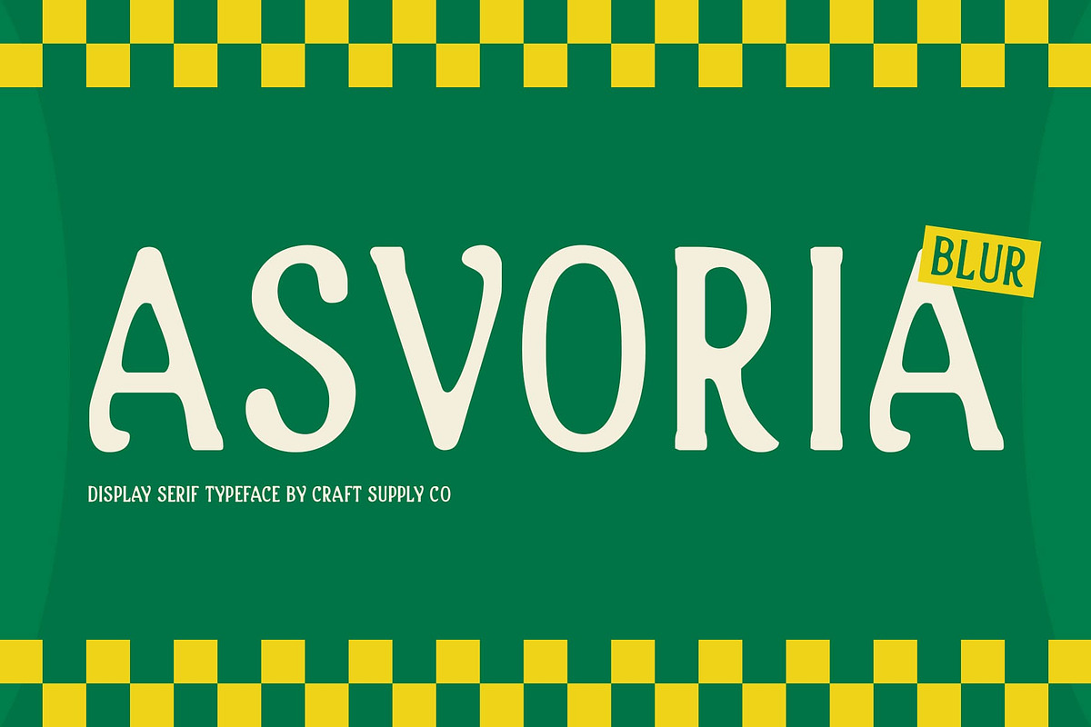 Asvoria Blur, a Serif Font by Craft Supply Co. (Photo 1 of 8)