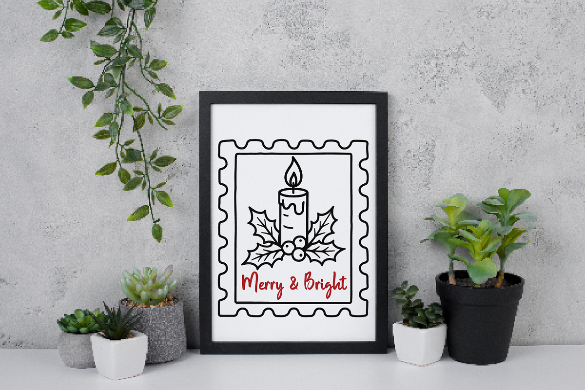 Christmas Candle Stamp PNG, an Illustration by Daily.Designs (Photo 4 of 6)