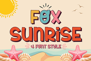 Fox Sunrise 4 Font Styles, a Handwritten Font by Fox7 By Rattana