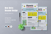 New Retro Resume, a Resume Template by Fannan Studio (Thumbnail 1 of 2)