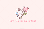 Kawaii Bunny Fairy PNG Clipart, an Animal Illustration by Blumensdiary (Thumbnail 7 of 7)