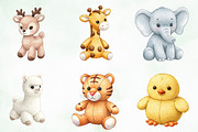 Vintage Knitted Plush Baby Animals, an Illustration by Creative Art (Thumbnail 2 of 7)