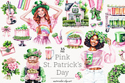 Pink St. Patrick’s Day Clipart, a Seasonal Illustration by GlamArtZhanna (Thumbnail 1 of 6)