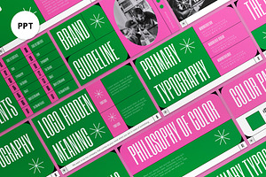 Pink Green Brand Power Point, a Presentation Template by graphicook