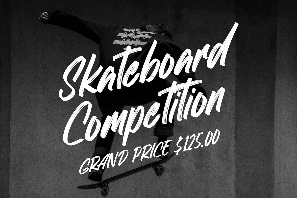 Black Sergio Brush Font, a Handwritten Font by RantautypeStudio (Photo 10 of 13)