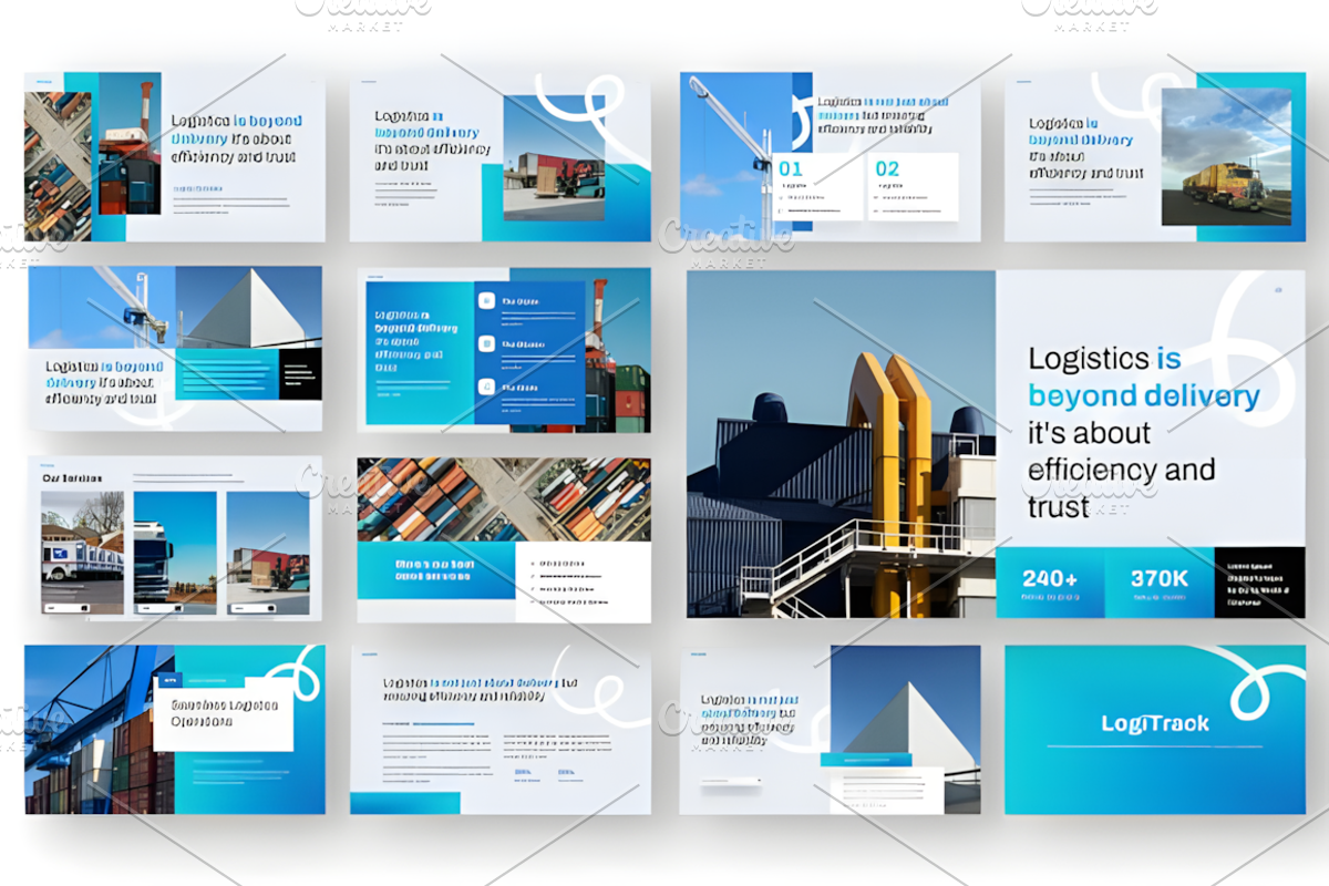 Package Logistic PowerPoint, a Presentation Template by Ink Gallery (Photo 1 of 4)