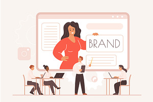 Personal Brand Presence Webinar, a Person Illustration by Lemberg Vector
