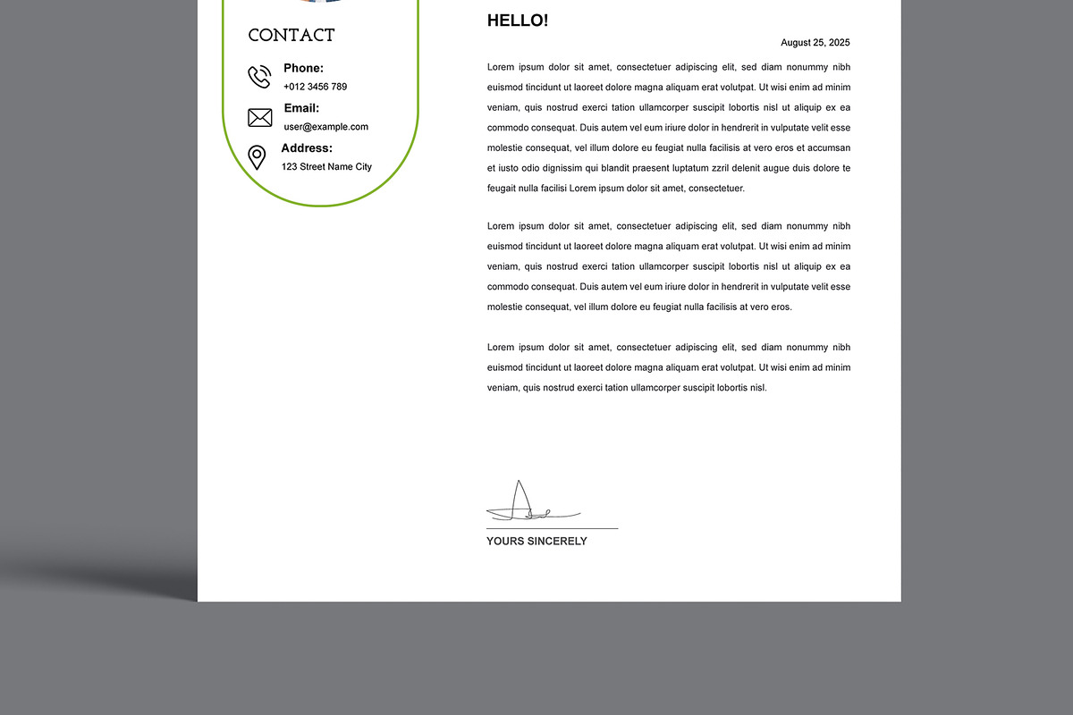 Resume Template Design Layout, a Resume Template by MightyDesign (Photo 5 of 8)