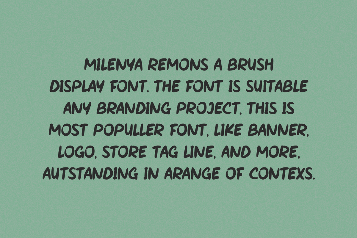 Milenya Remons - Marker Font, a Sans Serif Font by Iqsiart Studio (Photo 3 of 7)