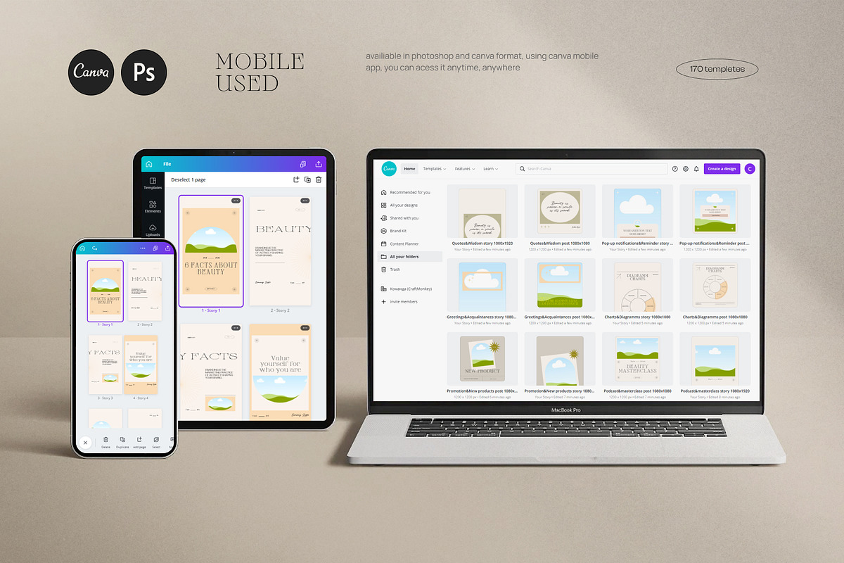 Instagram creator for coach CANVA PS, a Social Media Template by Craft_Monkey (Photo 15 of 16)