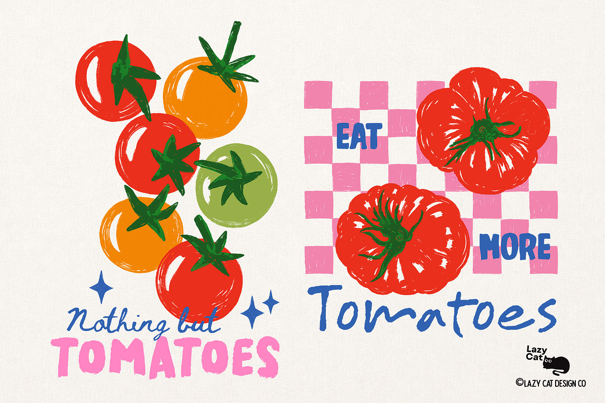 Summer Tomato Collection, an Object Graphic by Lazy Cat (Photo 4 of 8)