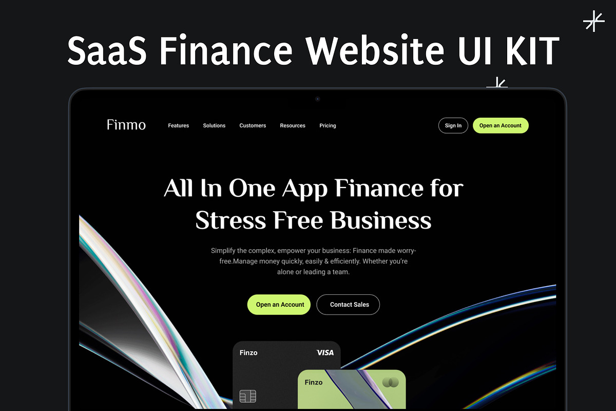 SaaS Website | Finance Website UI Ki, an UI Kit Template by Muhammad_Ahmad (Photo 1 of 6)