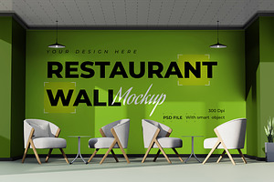 Restaurant Wall Mockup