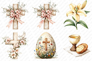 Beige Christian Easter Clipart, an Illustration by Watercolor design (Thumbnail 3 of 13)