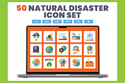 50 Natural Disaster Icons, a Solid Icon by Flat Icons (Thumbnail 1 of 7)